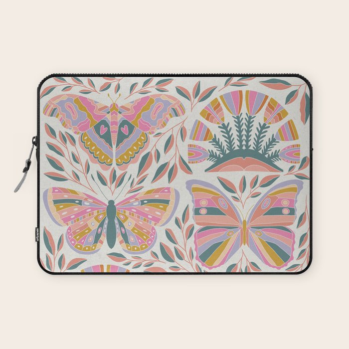 Colorful Butterflies - Art Print Laptop Sleeve Gallery Image 1