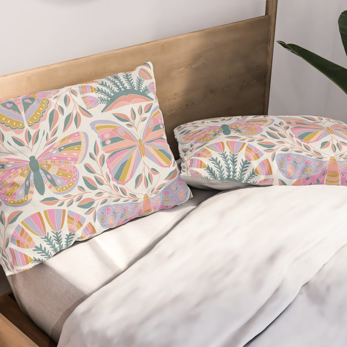 Colorful Butterflies - Art Print Pillow Sham Gallery Image 2