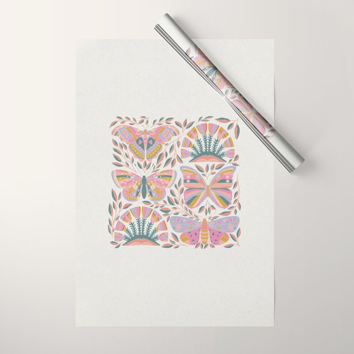 Colorful Butterflies - Art Print Wrapping Paper Gallery Image 1