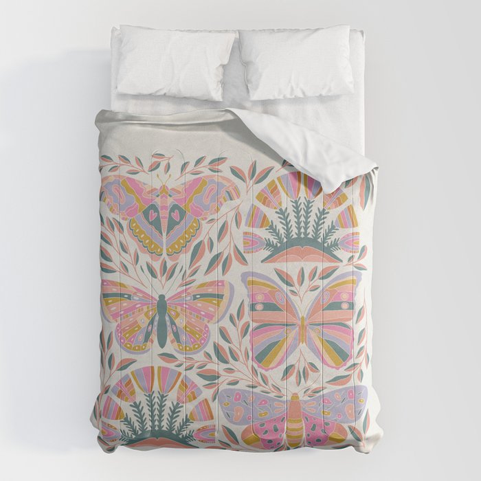 Colorful Butterflies - Art Print Comforter Gallery Image 1