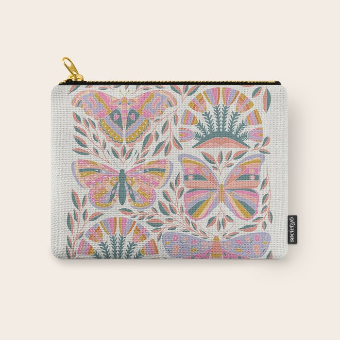 Colorful Butterflies - Art Print Carry All Pouch Gallery Image 1