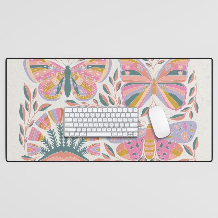 Colorful Butterflies - Art Print Desk Mat Gallery Image 1
