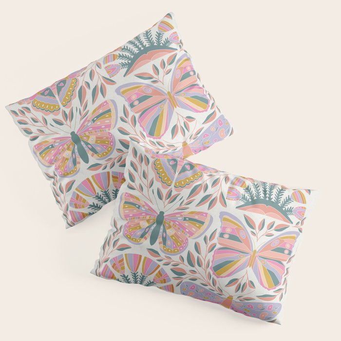 Colorful Butterflies - Art Print Pillow Sham Gallery Image 3