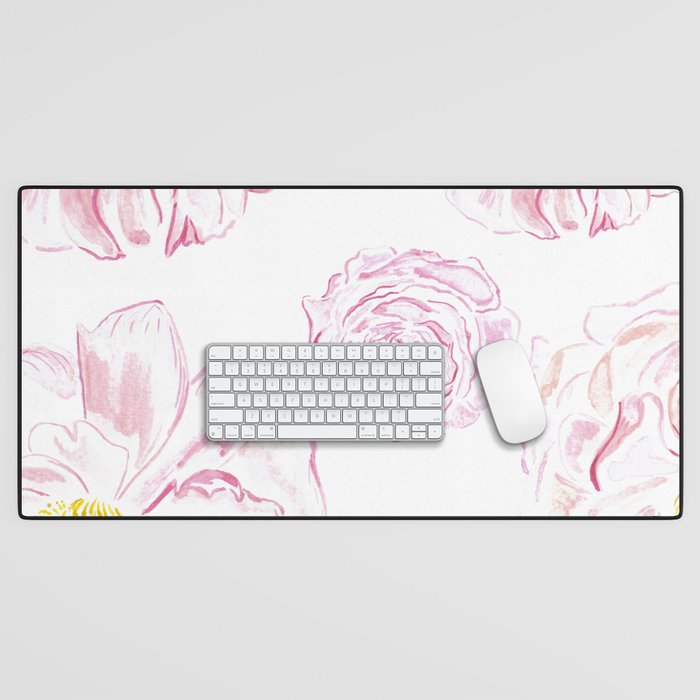 Abstract Flowers #society6 #buyart Desk Mat Gallery Image 1
