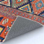 Southwestern Farmhouse II // 19th Century Colorful Red Yellow Blue Green Aztec Farm Stars Pattern Rug Gallery Image 4