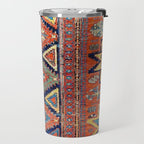 Southwestern Farmhouse II // 19th Century Colorful Red Yellow Blue Green Aztec Farm Stars Pattern Travel Mug Gallery Image 2