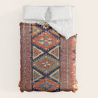 Southwestern Farmhouse II // 19th Century Colorful Red Yellow Blue Green Aztec Farm Stars Pattern Comforter Gallery Image 6