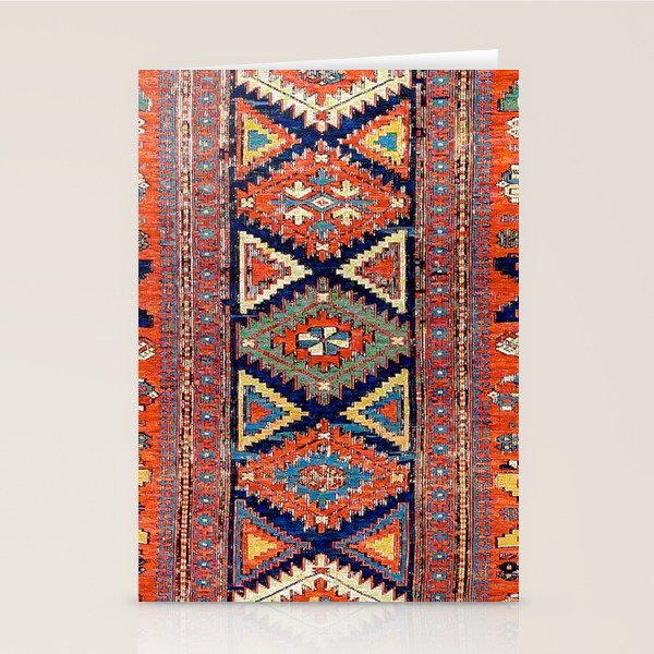 Southwestern Farmhouse II // 19th Century Colorful Red Yellow Blue Green Aztec Farm Stars Pattern Stationery Card Gallery Image 2