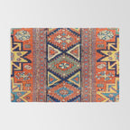 Southwestern Farmhouse II // 19th Century Colorful Red Yellow Blue Green Aztec Farm Stars Pattern Rug Gallery Image 2