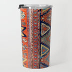 Southwestern Farmhouse II // 19th Century Colorful Red Yellow Blue Green Aztec Farm Stars Pattern Travel Mug Gallery Image 3