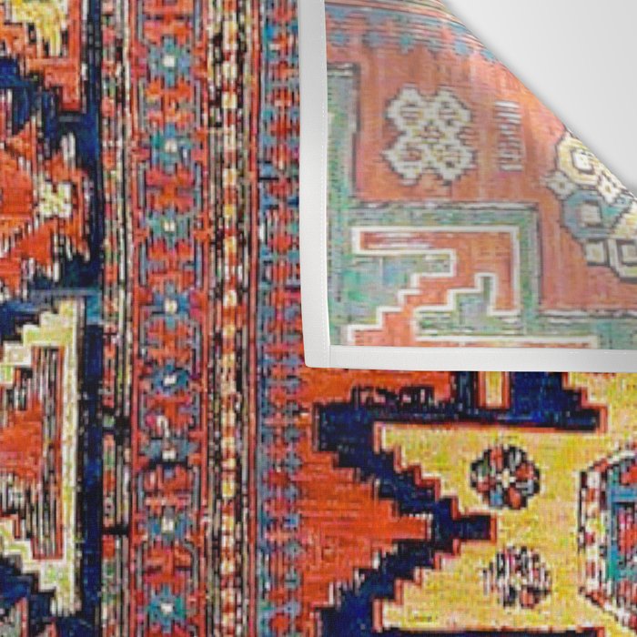 Southwestern Farmhouse II // 19th Century Colorful Red Yellow Blue Green Aztec Farm Stars Pattern Wall Tapestry Gallery Image 3