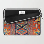 Southwestern Farmhouse II // 19th Century Colorful Red Yellow Blue Green Aztec Farm Stars Pattern Laptop Sleeve Gallery Image 2