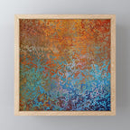 Vintage Rust, Terracotta and Blue Mini Art Print Gallery Image 1