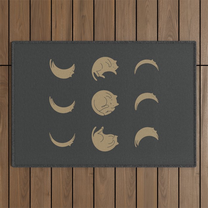 Cat Landscape 136: Cat Moon Outdoor Rug Gallery Image 1