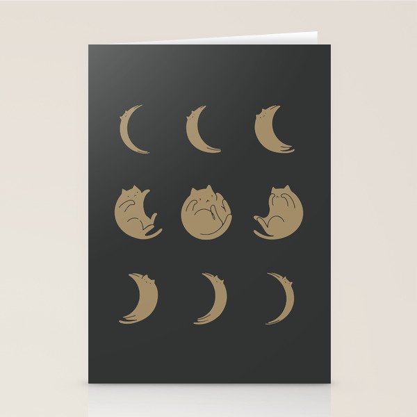Cat Landscape 136: Cat Moon Stationery Card Gallery Image 2