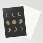 Cat Landscape 136: Cat Moon Stationery Card Gallery Image 2