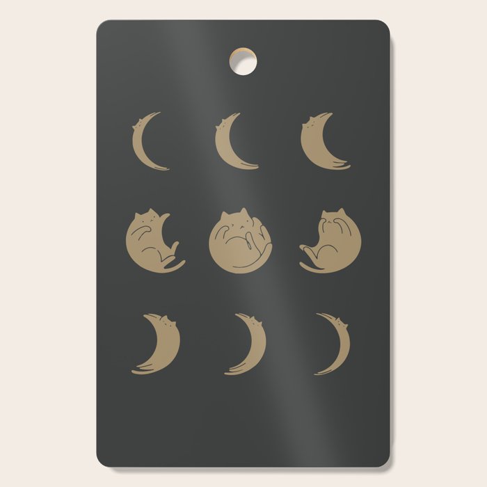 Cat Landscape 136: Cat Moon Cutting Board Gallery Image 1