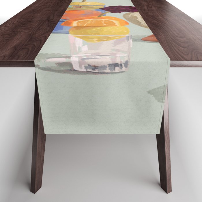 Still Life with Citrus and Flowers Table Runner Gallery Image 1