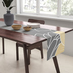 Yellow and Grey Floral Table Runner Gallery Image 2