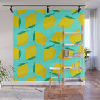 Bold and Vibrant Minimal Lemon Pattern Wall Mural Gallery Image 1