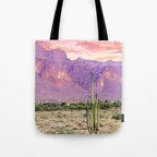 Cactus Sunset #digitalart #nature Tote Bag Gallery Image 1