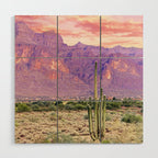 Cactus Sunset #digitalart #nature Wood Wall Art Gallery Image 1