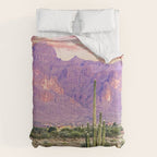 Cactus Sunset #digitalart #nature Comforter Gallery Image 6