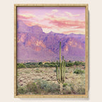 Cactus Sunset #digitalart #nature Serving Tray Gallery Image 1