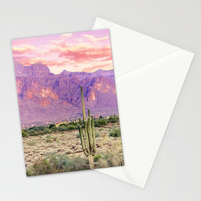 Cactus Sunset #digitalart #nature Stationery Card Gallery Image 2