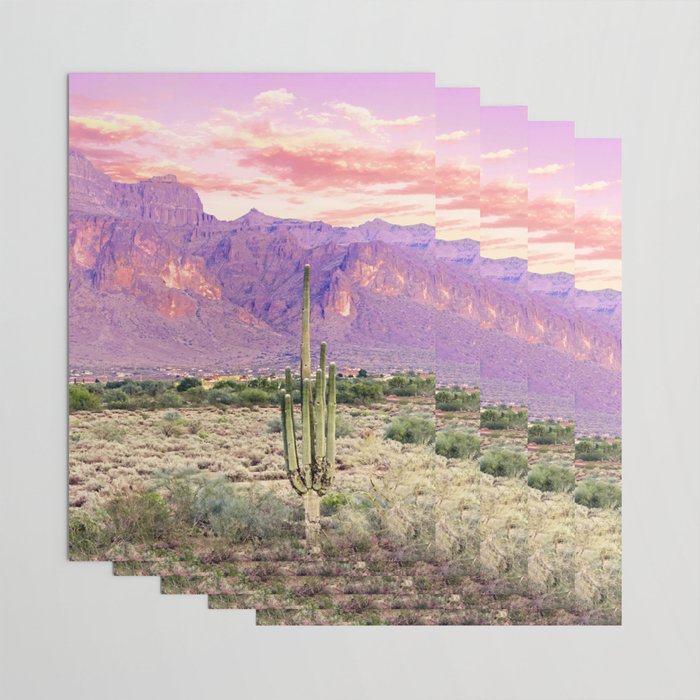 Cactus Sunset #digitalart #nature Wrapping Paper Gallery Image 3