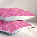 Hot Pink Stars Mid Century Modern Atomic Age Starburst Pattern Pillow Sham Gallery Image 3
