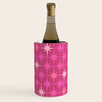 Hot Pink Stars Mid Century Modern Atomic Age Starburst Pattern Wine Chiller Gallery Image 2