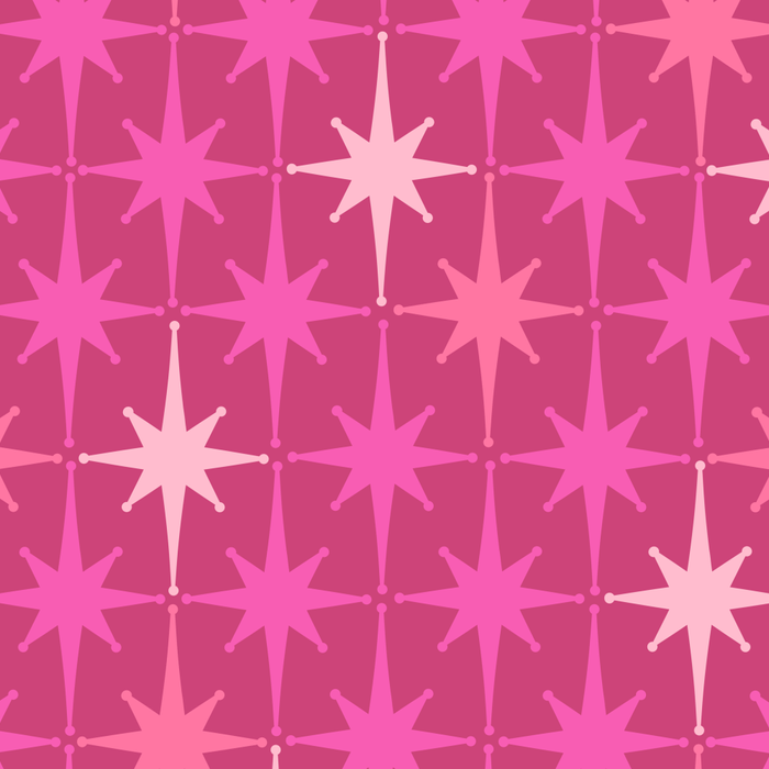 Hot Pink Stars Mid Century Modern Atomic Age Starburst Pattern Coffee Mug Gallery Image 2