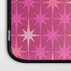 Hot Pink Stars Mid Century Modern Atomic Age Starburst Pattern Laptop Sleeve Gallery Image 3