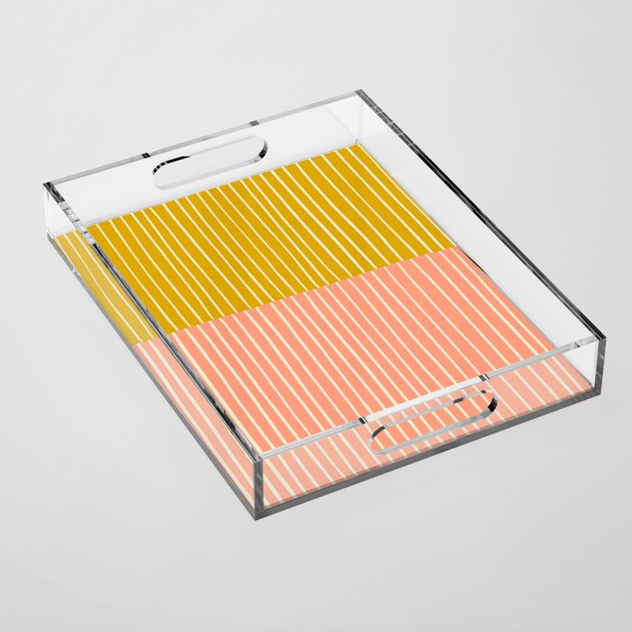 Peach & Tulip Yellow | PATTERN 06: The Retro Edition Acrylic Tray Gallery Image 1