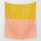 Peach & Tulip Yellow | PATTERN 06: The Retro Edition Wall Tapestry Gallery Image 4