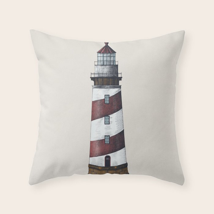 Nautical Light House Throw Pillow Gallery Image 6