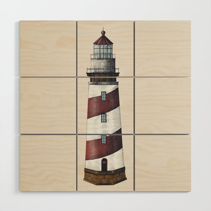 Nautical Light House Wood Wall Art Gallery Image 1