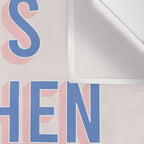 This Kitchen Is For Dancing (Blue Pink) Wall Tapestry Gallery Image 3