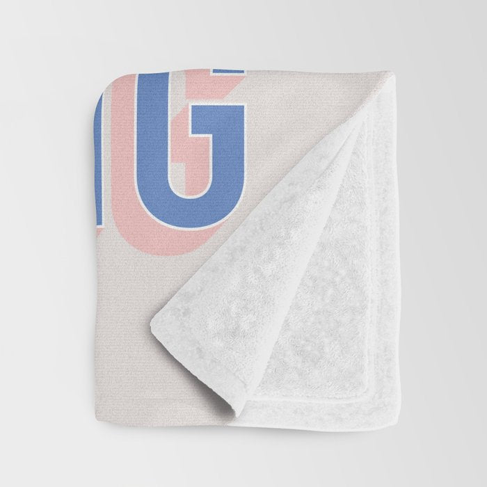 This Kitchen Is For Dancing (Blue Pink) Throw Blanket Gallery Image 3