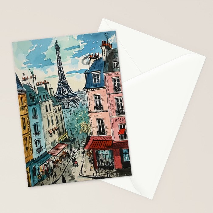 Paris Illustration Stationery Card Gallery Image 2