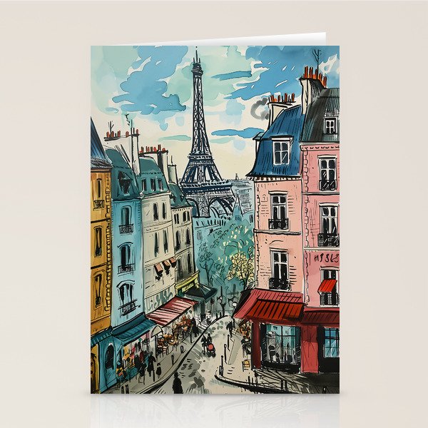 Paris Illustration Stationery Card Gallery Image 2