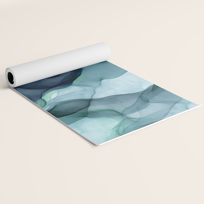 Night Blue Flowing Art Yoga Mat Gallery Image 2