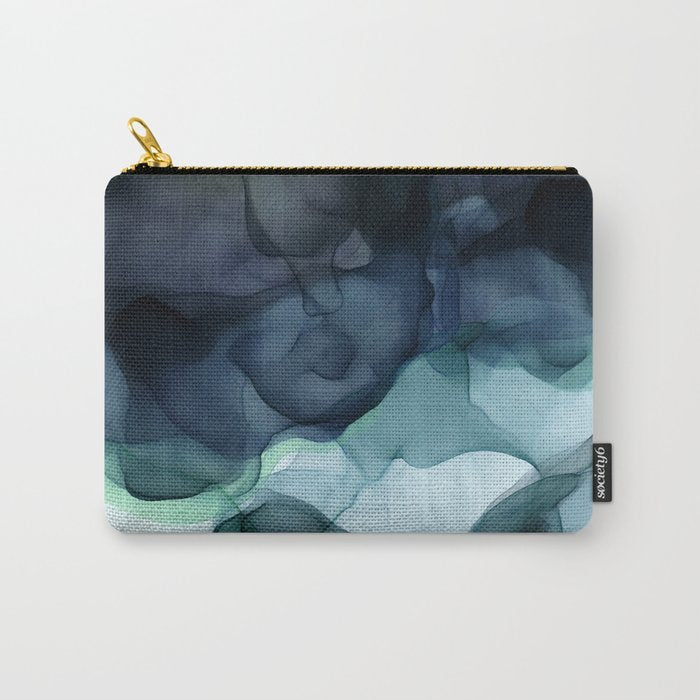 Night Blue Flowing Art Carry All Pouch Gallery Image 1