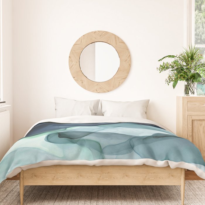 Night Blue Flowing Art Duvet Cover Gallery Image 3