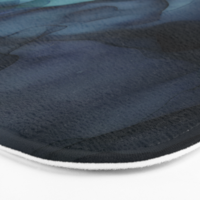 Night Blue Flowing Art Bath Mat Gallery Image 3