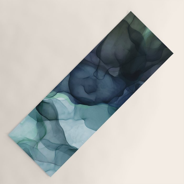 Night Blue Flowing Art Yoga Mat Gallery Image 1