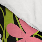 Summer flower meadow on black Comforter Gallery Image 4