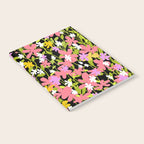Summer flower meadow on black Notebook Gallery Image 2