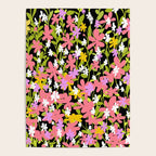 Summer flower meadow on black Poster Gallery Image 4